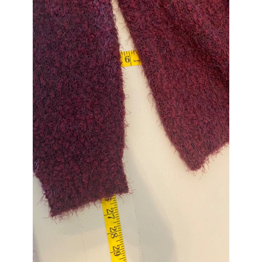 NWT Lauren Conrad Burgundy Textured Long-Sleeve Sweater XL - Picture 9 of 9